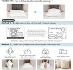 MIULEE Throw Pillow Insert Premium Pillow Stuffer Sham Rectangle for Decorative Cushion Bed Couch Sofa 12x20 Inch
